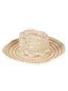 Exquisite J Raffia Sombrero Hat
