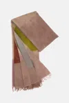 Exquisite J Geometric-graffic Fringed Scarf In Brown