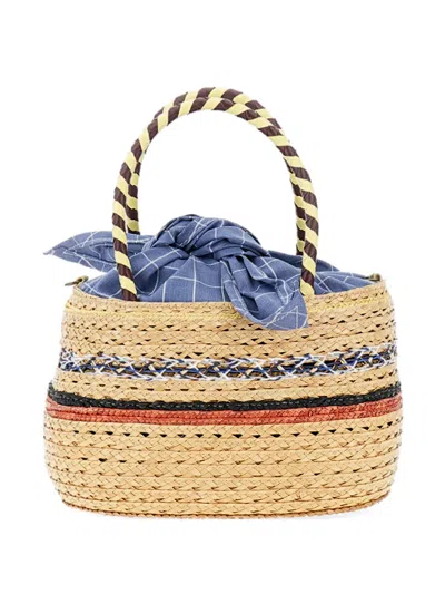 Exquisite J Top-handle Clutch Bag In Brown