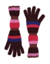 Exquisite J Woman Gloves Burgundy Size Onesize Wool, Mohair Wool, Polyamide, Lurex