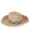 Exquisite J Raffia Sombrero Hat In Brown