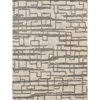 Exquisite Rugs Aldridge Geometric Hand-knotted Area Rug In Gray