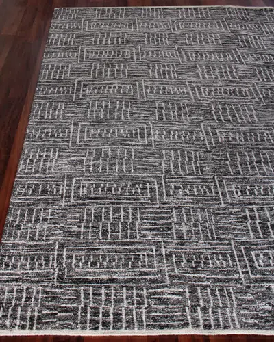 Exquisite Rugs Aldridge Hand-knotted Area Rug, 10' X 14' In Dark Gray