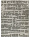 Exquisite Rugs Aldridge Hand-knotted New Zealand Wool & Bamboo Silk Charcoalivory Area Rug In Charcoal