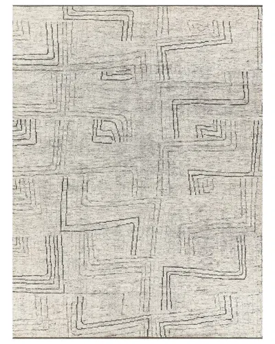 Exquisite Rugs Aldridge Hand-knotted New Zealand Wool And Bamboo Silk Rug In Ivory