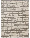 Exquisite Rugs Aldridge Hand-knotted New Zealand Wool & Bamboo Silk Silverarea Rug In Silver