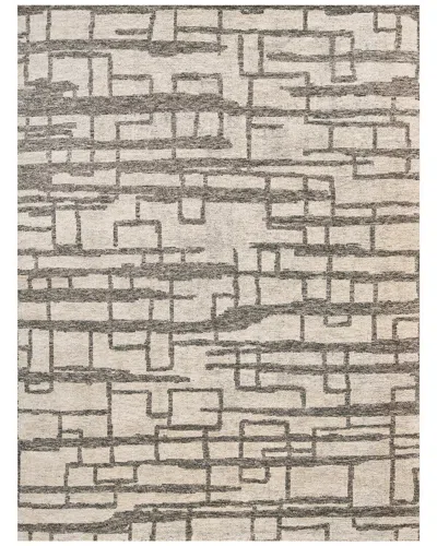 Exquisite Rugs Aldridge Hand-knotted New Zealand Wool & Bamboo Silk Silverarea Rug