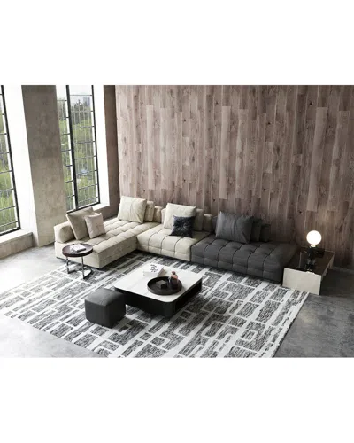 Exquisite Rugs Aldridge Hand-knotted New Zealand Wool & Bamboo Silk  Charcoalivory Area Rug