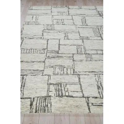 Exquisite Rugs Aldridge Hand-knotted New Zealand Wool/ Bamboo Silk Ivory/charcoal Area Rug In Ivory,charcoal