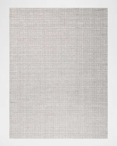 Exquisite Rugs Alpine Hand-loomed Silver & Ivory Rug, 10' X 14' In Silver, Ivory