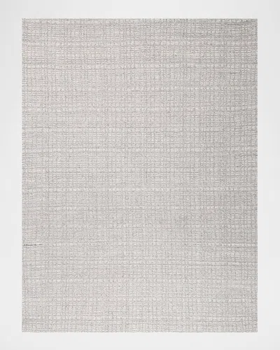Exquisite Rugs Alpine Hand-loomed Silver & Ivory Rug, 9' X 12' In Silver, Ivory
