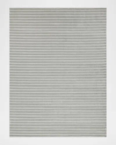 Exquisite Rugs Amani Hand-loomed Silver Rug, 4' X 6'
