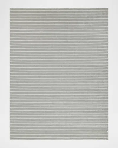 Exquisite Rugs Amani Hand-loomed Silver Rug, 6' X 9'