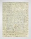Exquisite Rugs Annetta Antique Oushak Rug, 9' X 12' In Ivory, Blue
