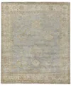 Exquisite Rugs Antique Weave Oushak Er3369 6' X 9' Area Rug In Gray,ivory
