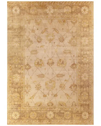 Exquisite Rugs Antique Weave Oushak Hand-knotted New Zealand Wool Rug In Ivory