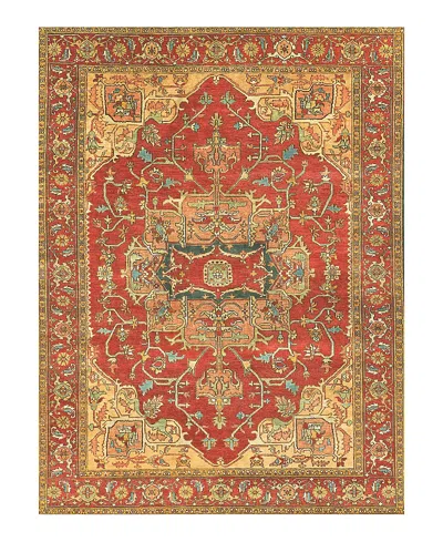 Exquisite Rugs Antique Weave Serapi 8144 Area Rug 9'x12' In Orange