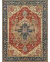 Exquisite Rugs Antique Weave Serapi Er7053 12' X 15' Area Rug In Red,black