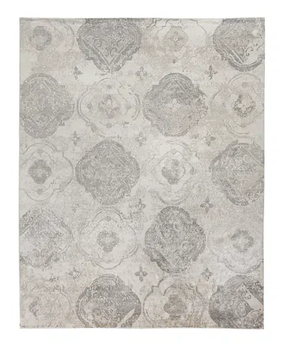 Exquisite Rugs Antique'd Silk 2431 Area Rug 8'x10' In Gray