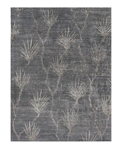 Exquisite Rugs Antique'd Silk 2433 Area Rug 8'x10' In Gray