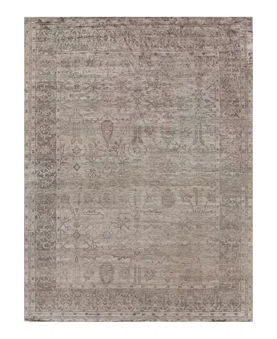 Exquisite Rugs Antique'd Silk 3707 Area Rug 8'x10' In Brown
