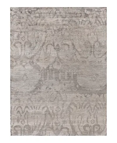Exquisite Rugs Antique'd Silk 3708 Area Rug 8'x10' In Gray