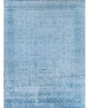 Exquisite Rugs Antique'd Silk Er5171 6' X 9' Area Rug In Navy