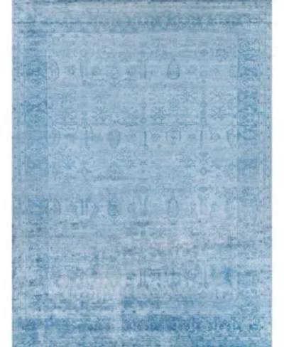 Exquisite Rugs Antiqued Silk Er5171 Area Rug Area Rug In Navy