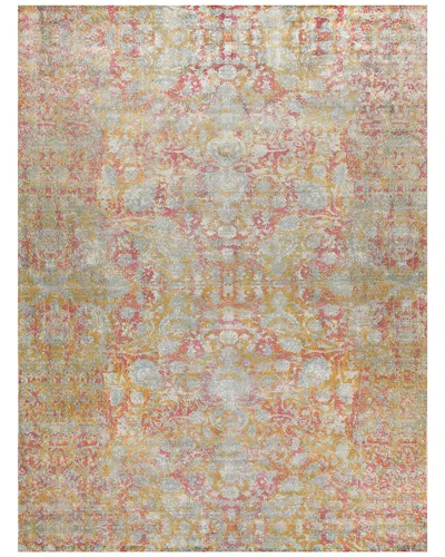 Exquisite Rugs Antolini Hand-loomed Bamboo Silk-blend Rug In Green