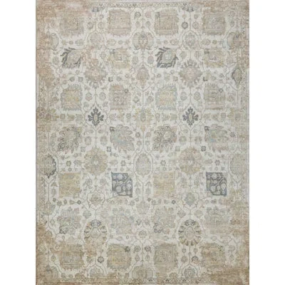 Exquisite Rugs Artisan Handmade Wool/nylon In Ivory Area Rug In White,ivory,gray