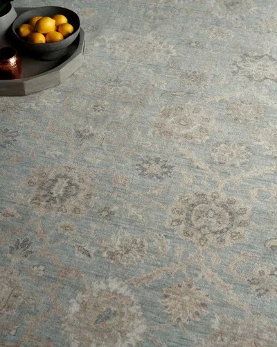 Exquisite Rugs Artisan Power-loomed Light Blue Rug