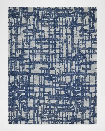 Exquisite Rugs Aspen Hand-tufted Rug In Navy/natural Gray