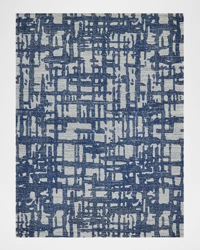 Exquisite Rugs Aspen Hand-tufted Rug In Navy/natural Gray
