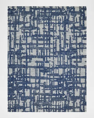 Exquisite Rugs Aspen Hand-tufted Rug In Navy/natural Gray