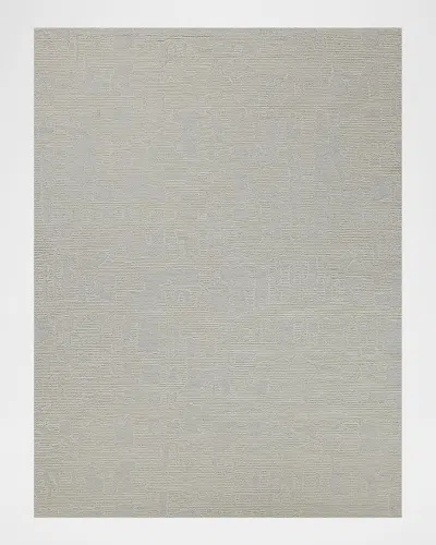 Exquisite Rugs Aspen Hand-tufted Rug In Silver/ivory