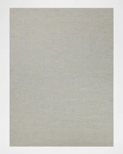 Exquisite Rugs Aspen Hand-tufted Rug In Silver/ivory