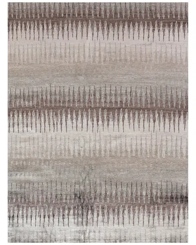Exquisite Rugs Bamboo Silk Hand-knotted Beige/gray Area Rug