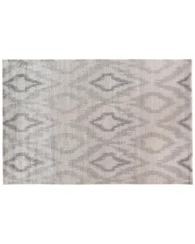 Exquisite Rugs Bamboo Silk Hand-knotted Rug In Silver