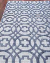 Exquisite Rugs Belmar Circles Hand-knotted Rug, 9' X 12' In Blue