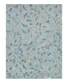 Exquisite Rugs Botanica 6809 Area Rug, 5' X 8' In Turquoise/