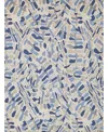 Exquisite Rugs Botanica 6810 Area Rug, 5' X 8' In Navy,ivory