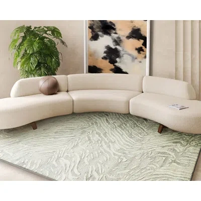 Exquisite Rugs Breckenridge Rectangle Hand Tufted Wool Area Rug In Beige,ivory