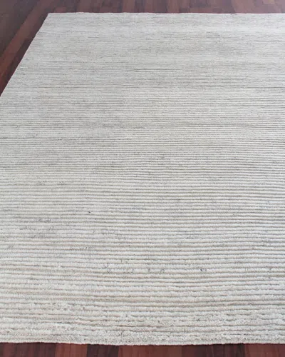 Exquisite Rugs Breman Hand-knotted Rug, 8' X 10' In Silver/ivory