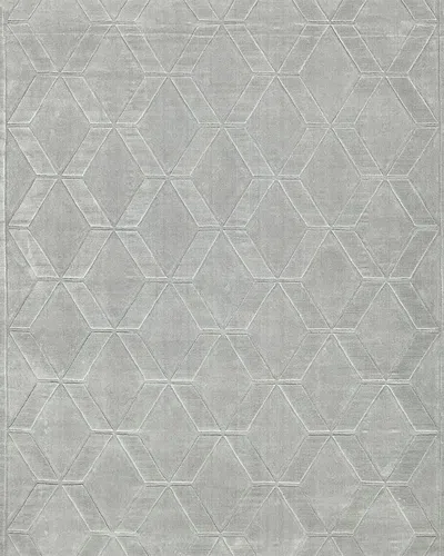 Exquisite Rugs Brunello Hand-loomed Light Silver Rug, 12' X 15'