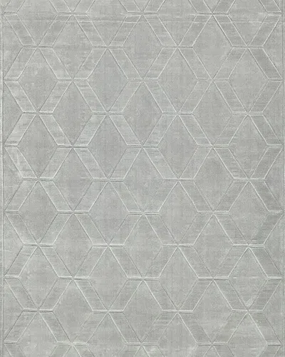 Exquisite Rugs Brunello Hand-loomed Light Silver Rug, 4' X 6'