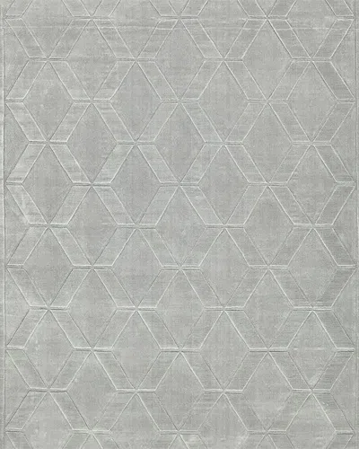 Exquisite Rugs Brunello Hand-loomed Light Silver Rug, 9' X 12'
