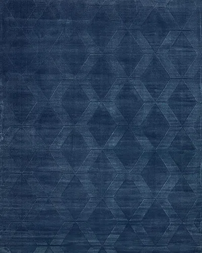 Exquisite Rugs Brunello Hand-loomed Navy Rug In Blue