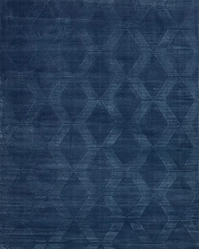 Exquisite Rugs Brunello Hand-loomed Navy Rug In Blue