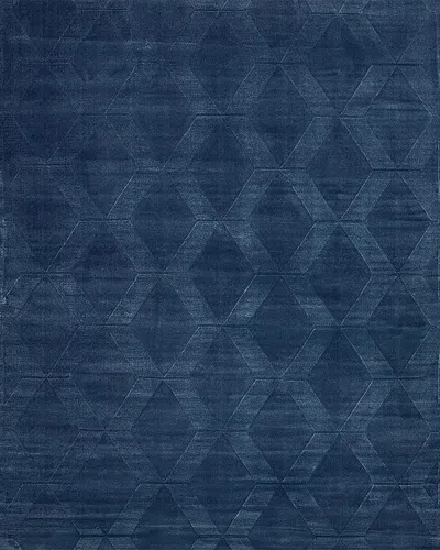 Exquisite Rugs Brunello Hand-loomed Navy Rug In Blue