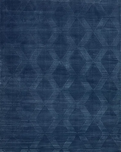 Exquisite Rugs Brunello Hand-loomed Navy Rug In Blue